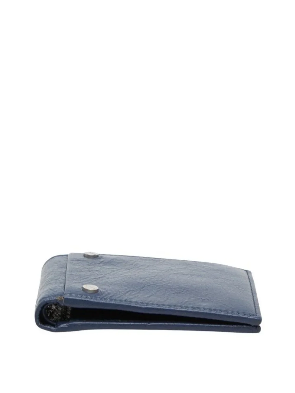 Balenciaga Square Coin Wallet Bifold Compact Navy Leather